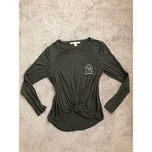Long sleeve green shirt